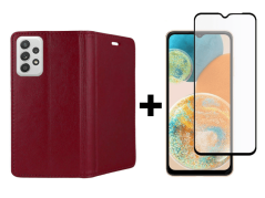 SKLO + PUZDRO 2v1 pre Samsung Galaxy A23 / A23 5G - Knižkové Magnet bordové