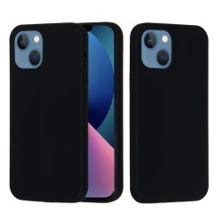 9D SKLO + PUZDRO 2v1 pre Apple iPhone 14 Plus - Silikónové čierne