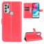 9D SKLO + PÚZDRO 2v1 pre Motorola Moto G60s - Knížkove puzdro Solid červené