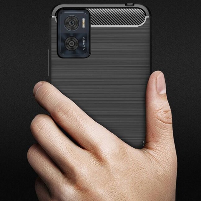 9D SKLO + PUZDRO 2v1 pre Motorola Moto E22 / E22i - CARBON čierne