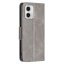 9D SKLO + PUZDRO 2v1 pre Motorola Moto G73 5G - Knižkové SOLID sivé