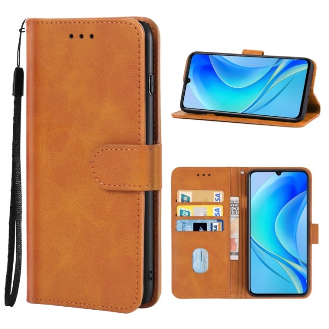 9D SKLO + PUZDRO 2v1 pre Huawei Nova Y70 - Knižkové Solid hnedé