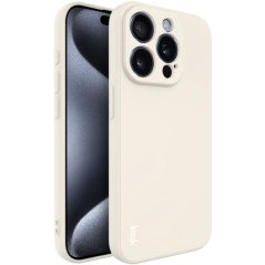 IMAK Silikónový obal pre Apple iPhone 15 Pro - béžový