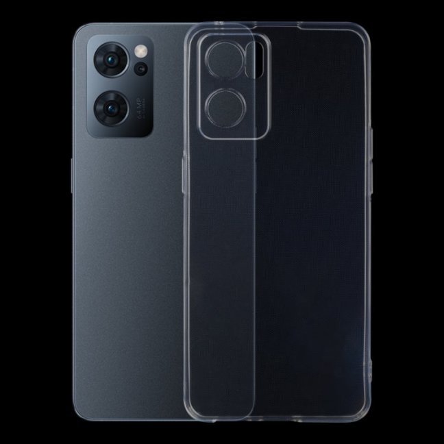 TRANSPARENTNÝ Silikónový obal pre Oppo Reno7 5G - priesvitný