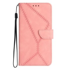 STITCHING Knižkové puzdro pre Samsung Galaxy A12 - ružové