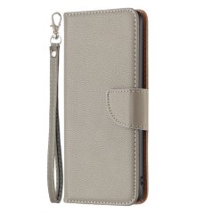 LAMBSKIN Knižkové puzdro pre Xiaomi Redmi 10C - sivé