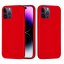 9D SKLO + PUZDRO 2v1 pre Apple iPhone 14 Pro - Silikónové červené