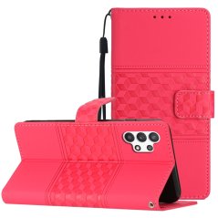 SKLO + PUZDRO 2v1 pre Samsung Galaxy A13 4G - Knižkové EMBOSSED ružové