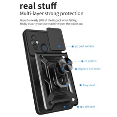 SLIDING ARMOR Tvrdený kryt pre Xiaomi Redmi 12 - zlatý