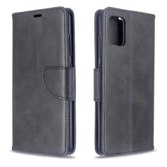 LAMBSKIN Knižkové puzdro pre Samsung Galaxy A51 - čierne