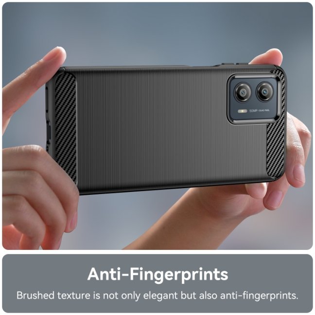 9D SKLO + PUZDRO 2v1 pre Motorola Moto G53 5G - Silikónové CARBON čierne
