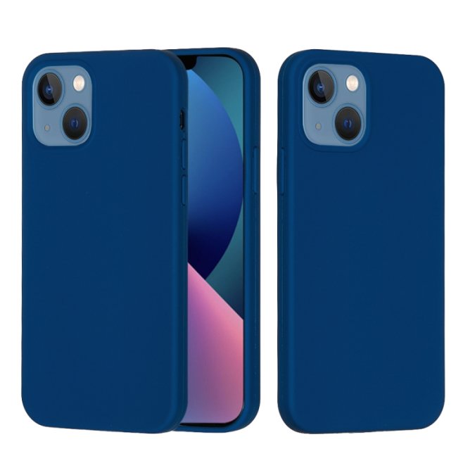 9D SKLO + PUZDRO 2v1 pre Apple iPhone 14 Plus - Silikónové modré