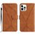 STITCHING Knižkové puzdro pre Apple iPhone 14 Pro - hnedé