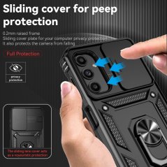 SKLO + PUZDRO 2v1 pre Samsung Galaxy A14 / A14 5G - SLIDING čierne
