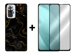 9D SKLO + PUZDRO 2v1 pre Xiaomi Redmi Note 10 Pro - Pattern 011
