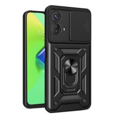 SLIDING ARMOR Tvrdený kryt pre Motorola Moto G53 5G - čierny