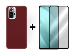 9D SKLO + PÚZDRO 2v1 pre Xiaomi Redmi Note 10 Pro bordové