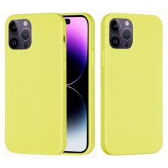 9D SKLO + PUZDRO 2v1 pre Apple iPhone 14 Pro - Silikónové žlté
