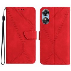 STITCHING Knižkové puzdro pre OPPO A17 - červené