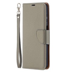 LAMBSKIN Knižkové puzdro pre Samsung Galaxy A12 - sivé