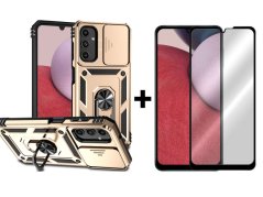 SKLO + PUZDRO 2v1 pre Samsung Galaxy A14 / A14 5G - SLIDING zlaté