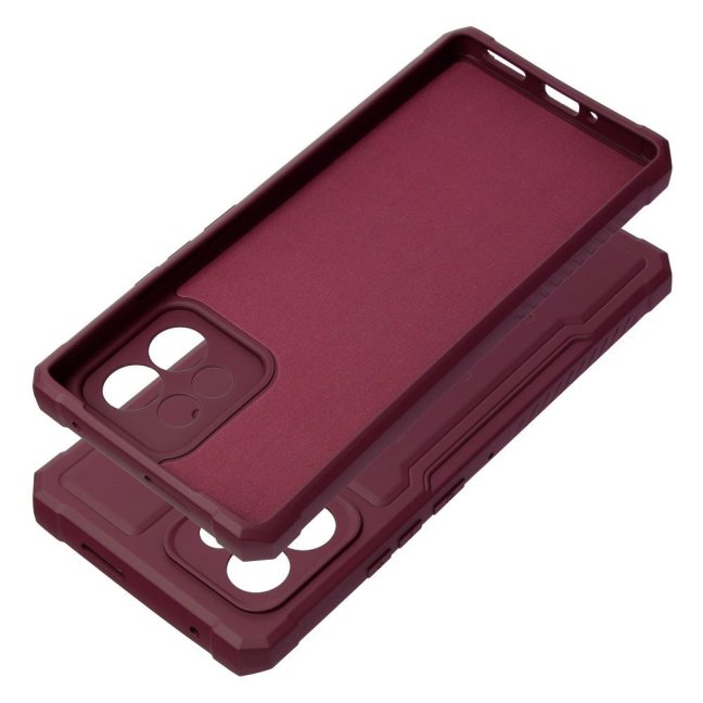 HEAVY DUTY Zadný kryt pre Motorola Moto Edge 40 Pro - bordový