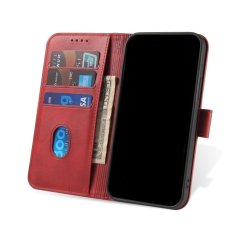 SKLO + PUZDRO 2v1 pre Xiaomi Redmi 12C - Peňaženkové puzdro BUCKLE červené