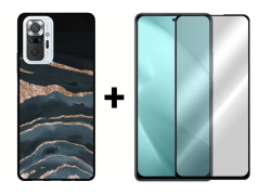 9D SKLO + PUZDRO 2v1 pre Xiaomi Redmi Note 10 Pro - Pattern 010