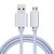 Woven 3A Micro USB kábel - 1m sivý