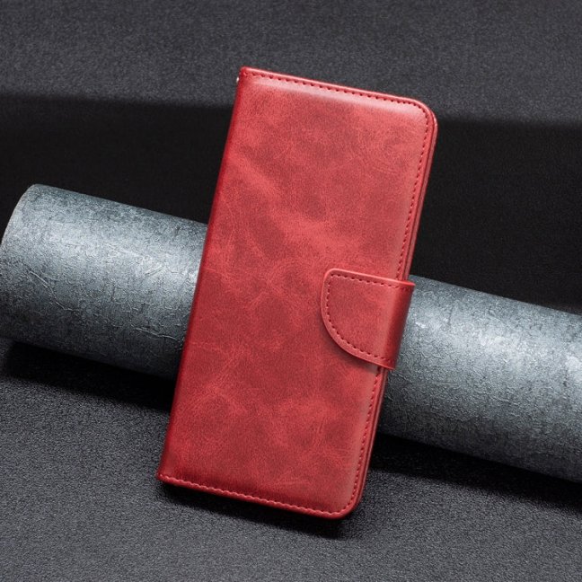 SOLID Knižkové puzdro pre Oppo Reno7 5G - červené