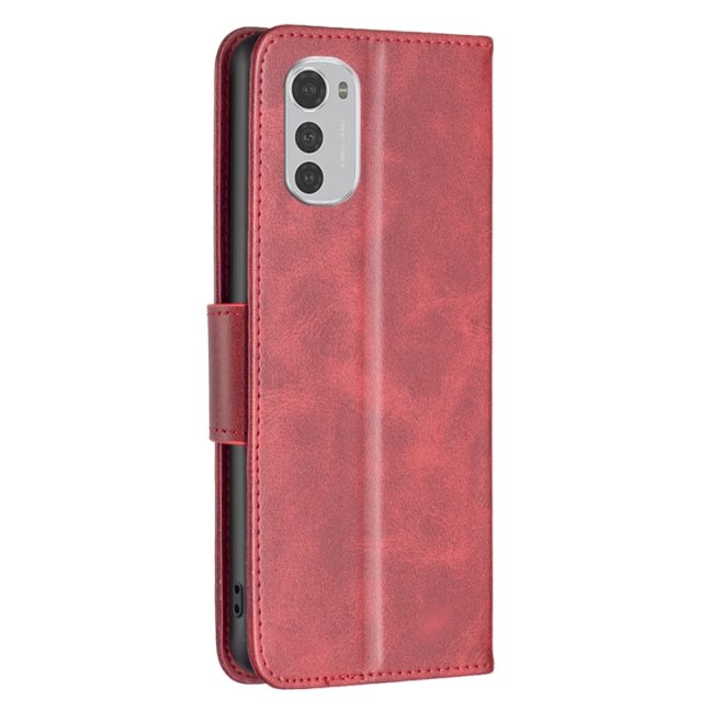9D SKLO + PUZDRO 2v1 pre Motorola Moto E32 / E32s - Knižkové Fancy červené