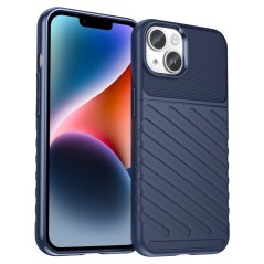 Zadný ochranný kryt pre iPhone 15 - THUNDER modrý