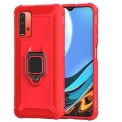 RING ARMOR Tvrdený kryt pre Xiaomi Redmi 9T - červený
