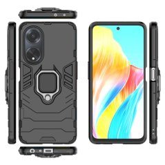 RING ARMOR Tvrdený kryt pre Oppo A98 5G - čierny