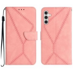 STITCHING Knižkové puzdro pre Samsung Galaxy A13 5G / A04s - ružové