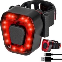Cyklistické zadné svetlo 14 viedlo pre bicykel červené svetlo silné zadné usb batérie