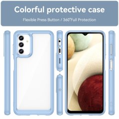 SKLO + PUZDRO 2v1 pre Samsung Galaxy A13 4G - Tvrdené SPACE modré