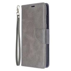 LAMBSKIN Knižkové puzdro pre Samsung Galaxy A51 - sivé