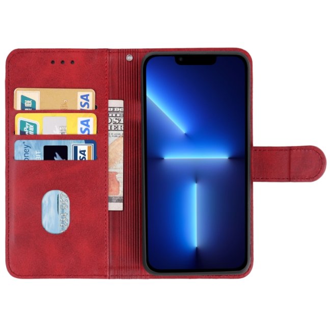 9D SKLO + PUZDRO 2v1 pre Apple iPhone 14 Pro - Knižkové solid červené