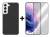 SKLO + KRYT 2v1 pre Samsung Galaxy S22 - Silikónový Zadný kryt MATT čierny