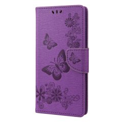 BUTTERFLY Knižkové puzdro pre Xiaomi Redmi Note 12 5G - fialové