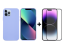 9D SKLO + PUZDRO 2v1 pre Apple iPhone 14 Pro - Silikónové fialové