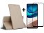 9D SKLO + PUZDRO 2v1 pre Motorola Moto G42 - Knižkové Smart Magnet zlaté