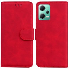 SOLID Knižkové puzdro pre Xiaomi Redmi Note 12 5G - červené