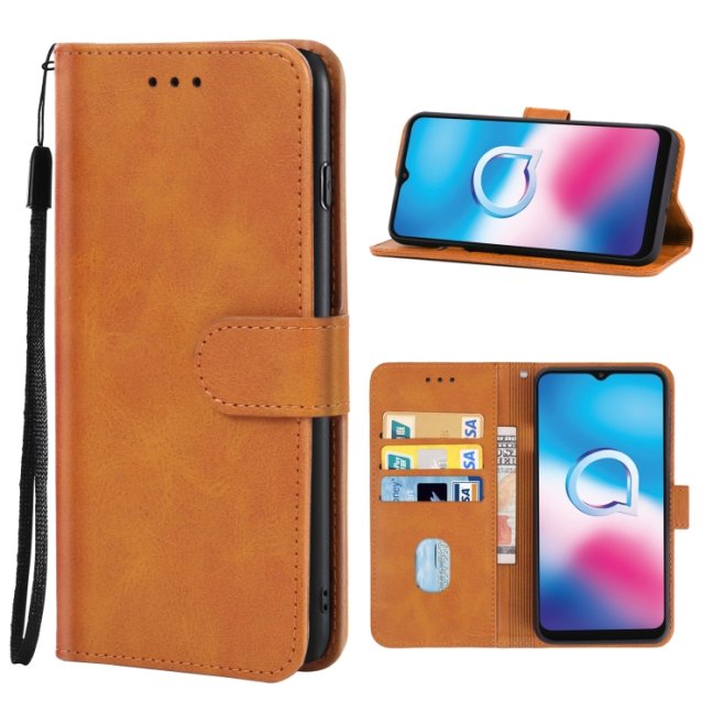 9D SKLO + PÚZDRO 2v1 pre Alcatel 3X 2020 - Knížkove Solid hnedé