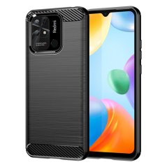 CARBON Zadný obal pre Xiaomi Redmi 10C - čierny