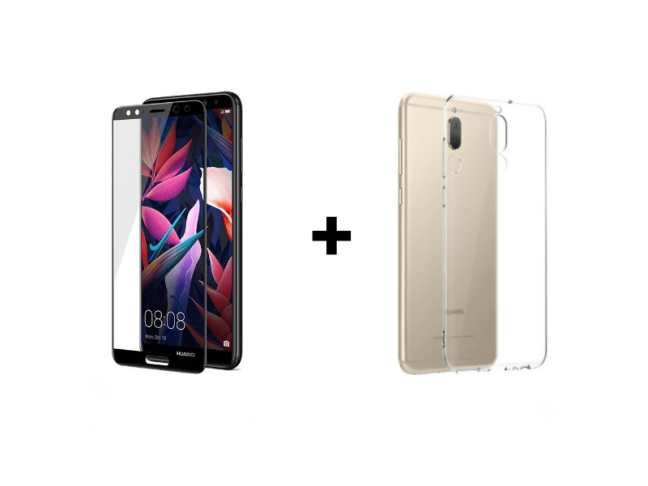 9D SKLO + PÚZDRO 2v1 pre HUAWEI Mate 10 Lite priesvitné