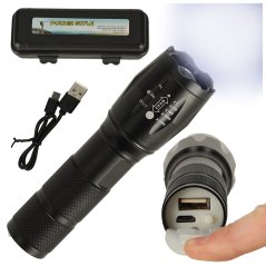 Taktická vojenská LED baterka USB