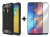 SKLO + KRYT 2v1 pre Samsung Galaxy A20e - Tvrdený Zadný kryt HYBRID čierny