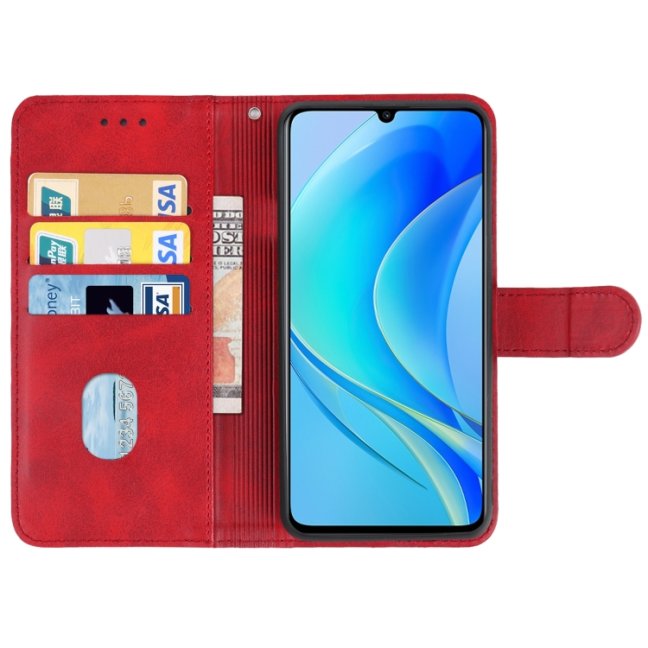 9D SKLO + PUZDRO 2v1 pre Huawei Nova Y70 - Knižkové Solid červené